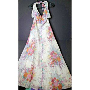 Arjon California vintage Floral Sundress Cotton Poly Sz 7 Women's Dress